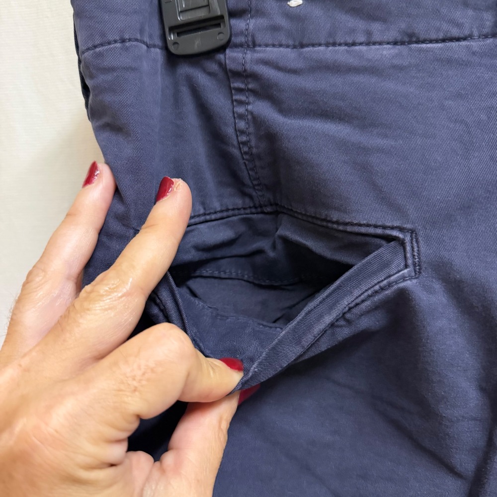 American Eagle Ne(x)t Level Flex Mens Navy Blue Longer Length Chino Shorts 29 - Picture 4 of 7